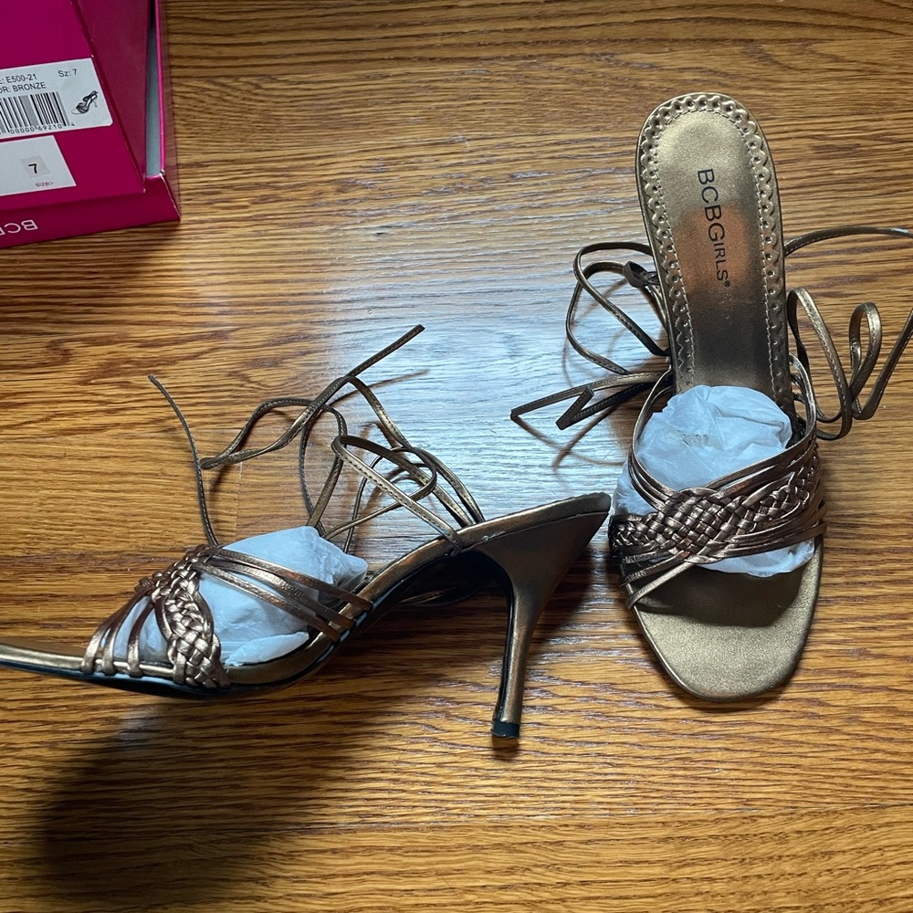 BCBG Girls strappy high heels